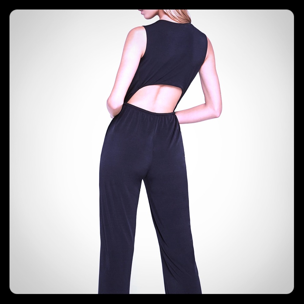 BCBGeneration Surplice Open-Back Jumpsuit